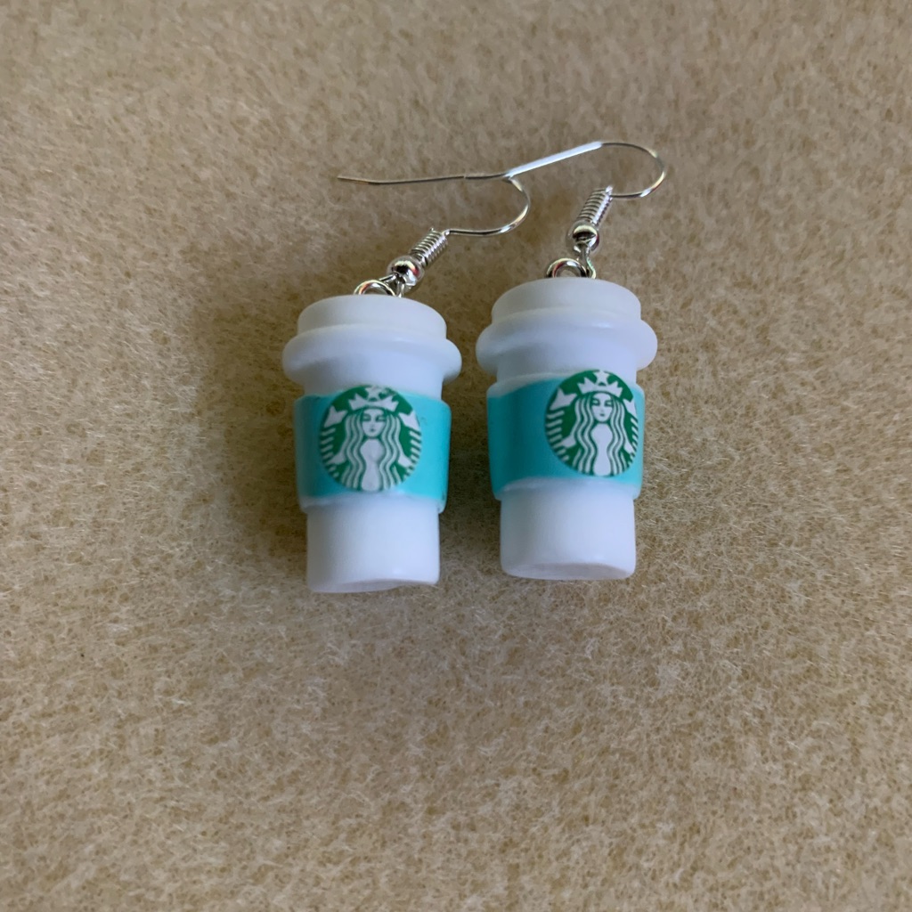 *3 For $20* Starbucks To Go Cup Earrings- Blue